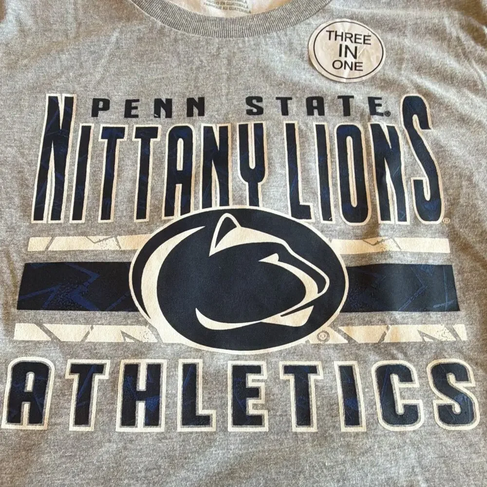 Gen2 Penn State Nittany Lions Youth Long Sleeve Shirt Gray/White L (14/16)